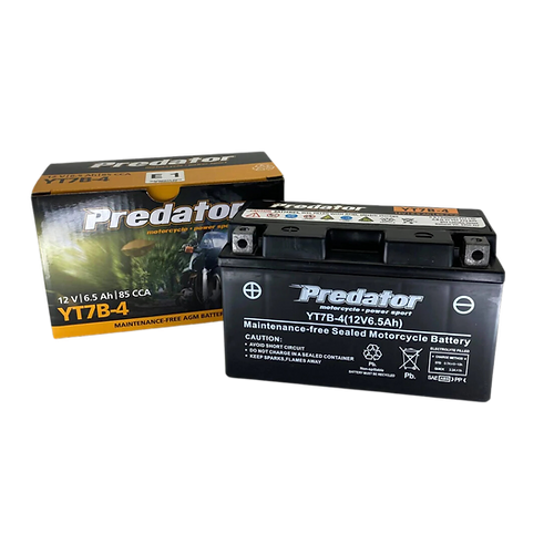 YT7B-4 Predator Motorcycle Battery