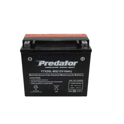 YTX20L-BS Predator Motorcycle Battery