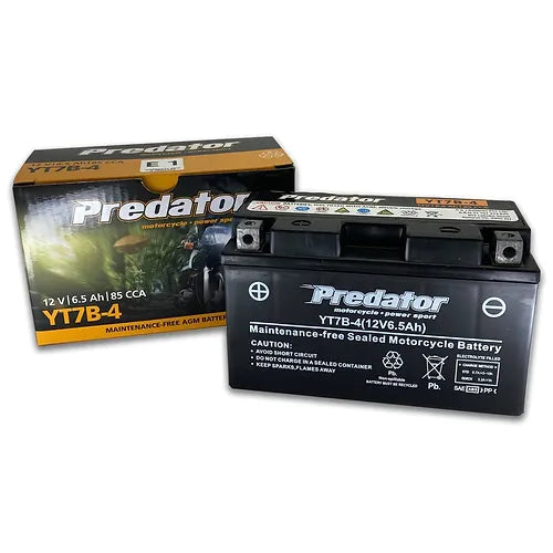 YT7B-4 Predator Motorcycle Battery