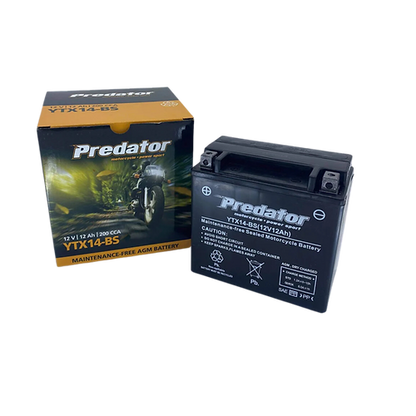 YTX14-BS Predator Motorcycle Battery