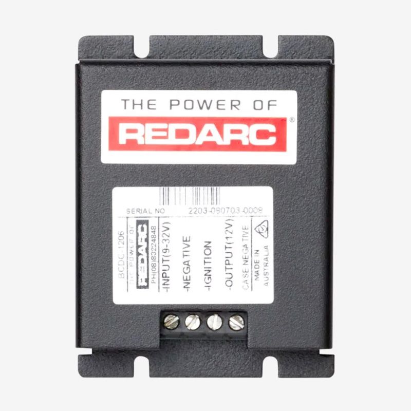 BCDC1206 Redarc Battery Charger 6A 3 Stage 9V-32V In, 12V Out