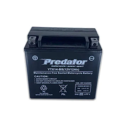 YTX14-BS Predator Motorcycle Battery