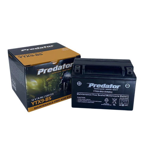 YTX9-BS Predator Motorcycle Battery