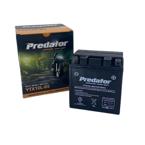 YTX10L-BS Predator Motorcycle Battery