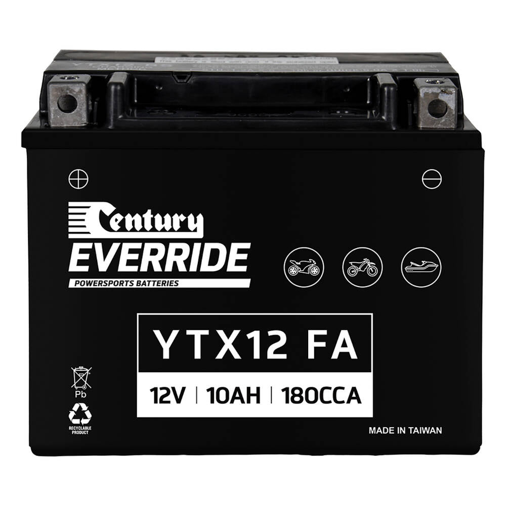 YTX12-BS FA Century Powersports Battery (AGM Motorcycle Battery)