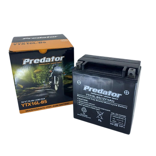 YTX16L-BS Predator Motorcycle Battery