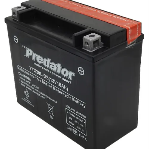 YTX20L-BS Predator Motorcycle Battery