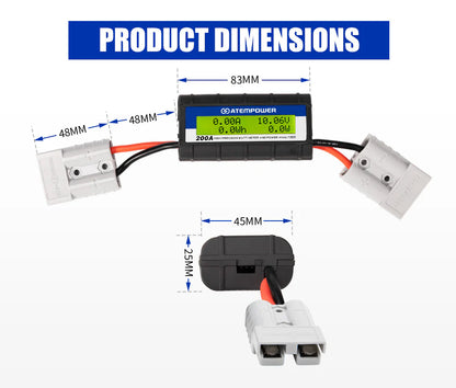 Atem Power 200 AMP Digital Volt Watt Meter Caravan Camping Solar 12V  CY200AA2