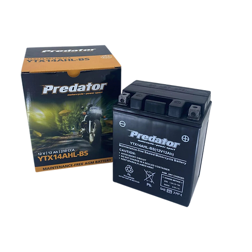 YTX14AHL-BS Predator Motorcycle Battery