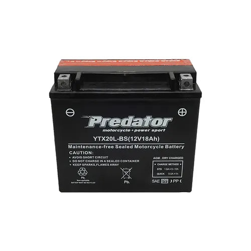 YTX20L-BS Predator Motorcycle Battery