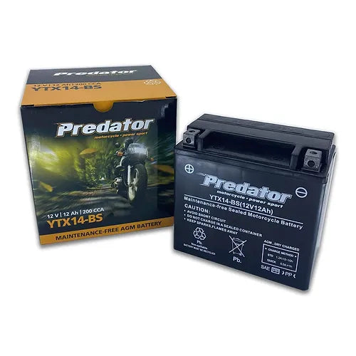 YTX14-BS Predator Motorcycle Battery