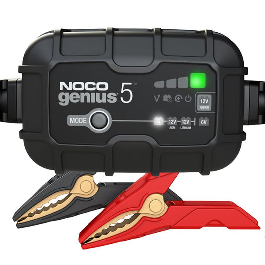 Noco GENIUS5AU 5-Amp Battery Charger, Battery Maintainer, and Battery Desulfator