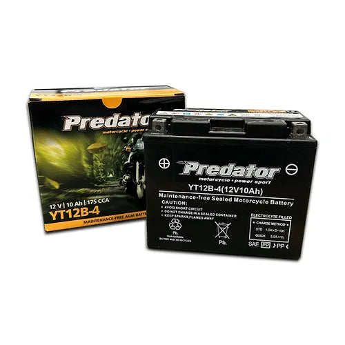 YT12B4 Predator Motorcycle Battery