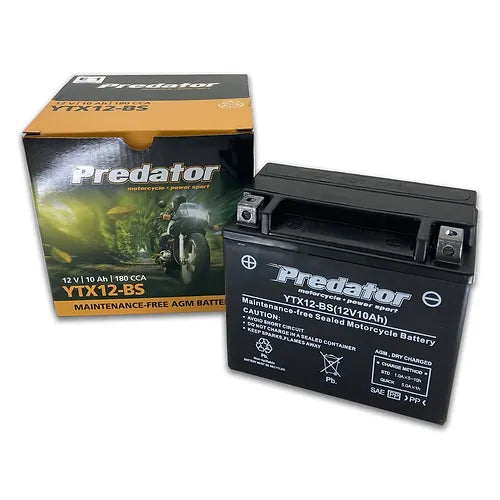 YTX12-BS Predator Motorcycle Battery