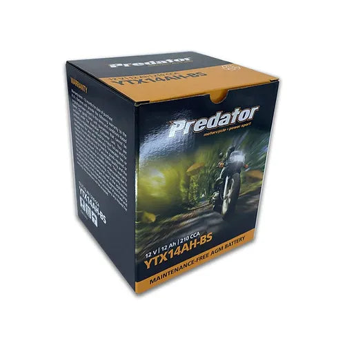 YTX14AH-BS Predator Motorcycle Battery